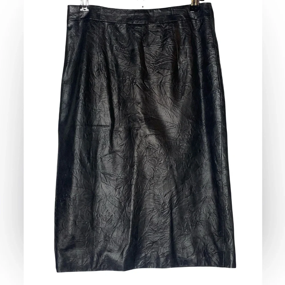 Royal Underground Black Leather Skirt